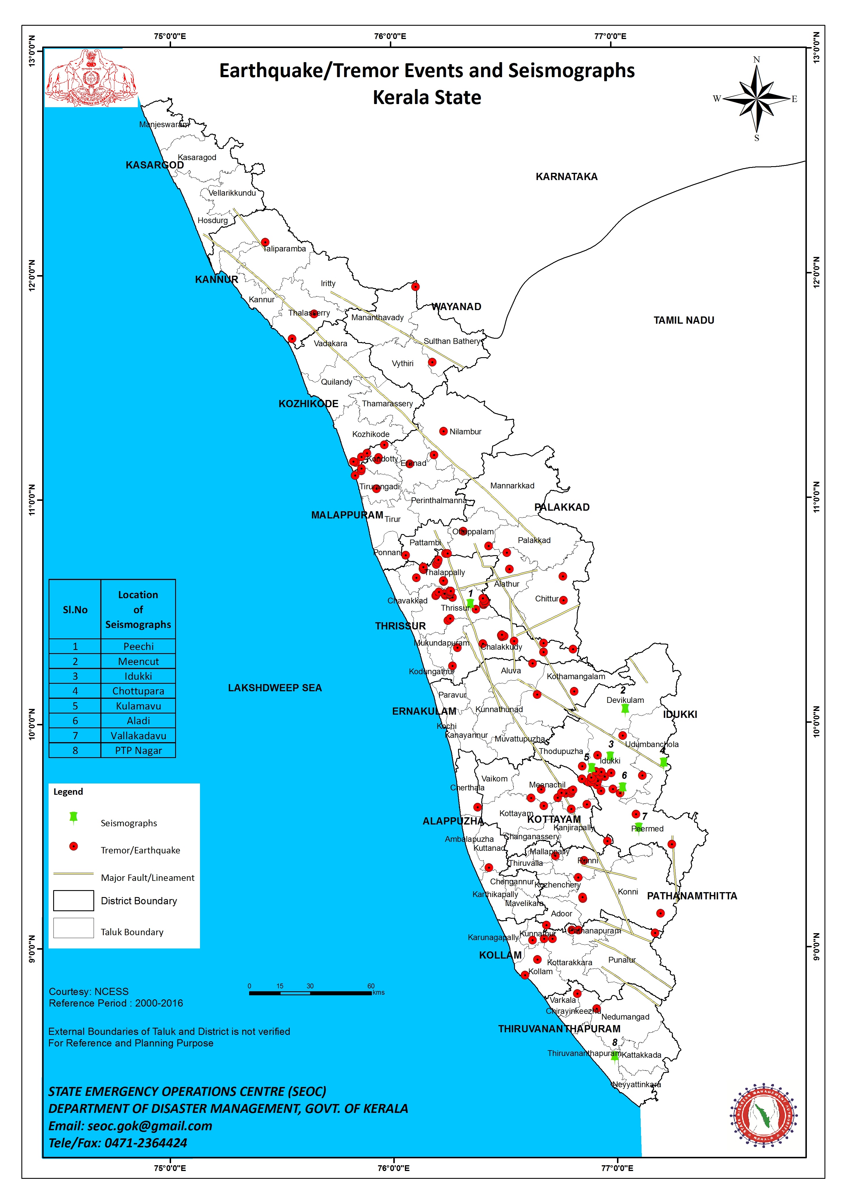 Maps Kerala State Disaster Management Authority