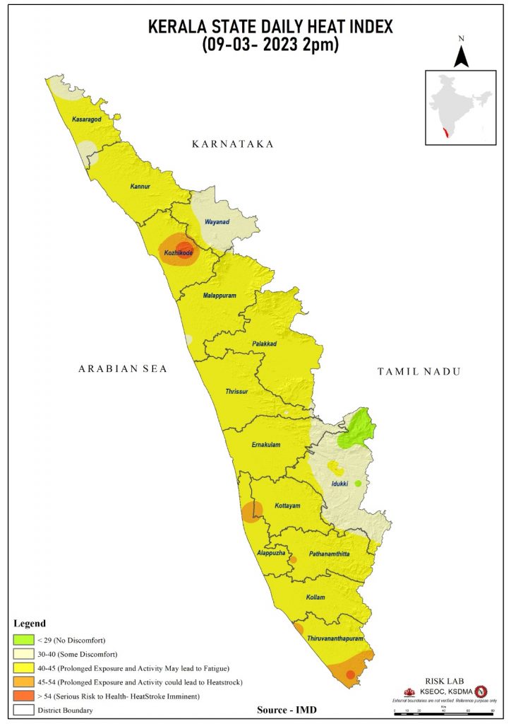 Kerala State Daily Heat Index - Kerala State Disaster Management Authority